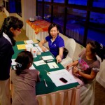 Iris & Susan ensuring registration runs smoothly